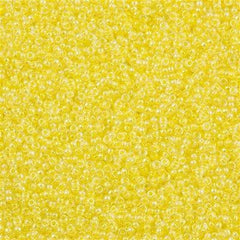 Miyuki Round Seed Bead 11/0 Inside Color Lined Light Yellow AB 15g (273)