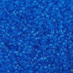 Miyuki Delica Seed Bead 11/0 Transparent Dyed Capri Blue 7g Tube DB1318