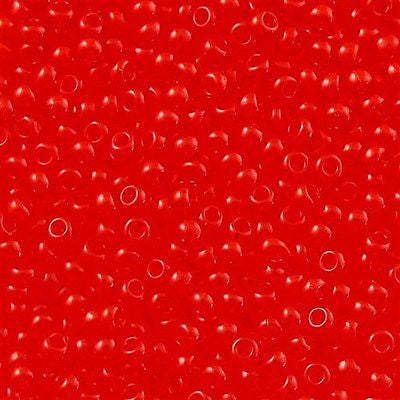 Toho Round Seed Bead 11/0 Transparent Orange Red 2.5-inch Tube (5)