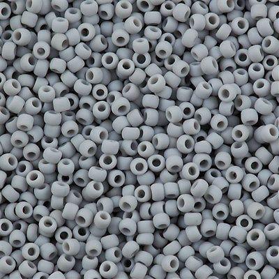 50g toho Round Seed Bead 8/0 Opaque Matte Gray (53F)