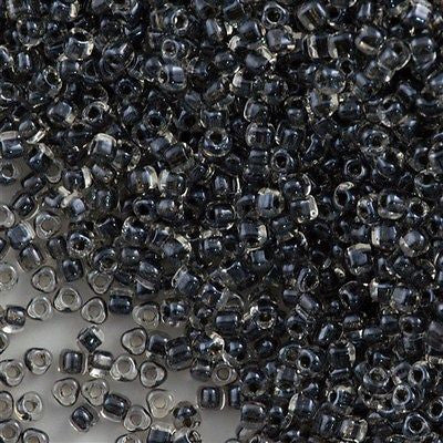 Miyuki Triangle Seed Bead 10/0 Inside Color Lined Sparkle Charcoal 10g (1559)