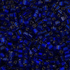 Miyuki 3mm Cube Seed Bead Silver Lined Cobalt Blue 19g Tube (20)