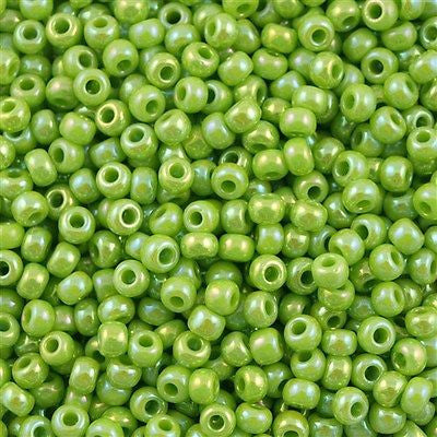 Miyuki Round Seed Bead 6/0 Opaque Chartreuse AB 20g Tube (416R)