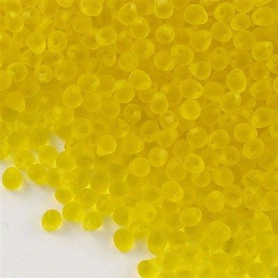 Miyuki Drop Fringe Seed Bead Matte Yellow 24g Tube (136F)