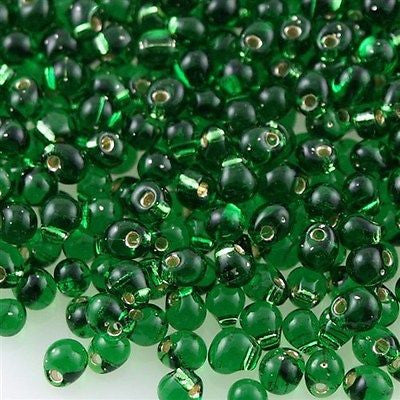 Miyuki Drop Fringe Seed Bead Silver Lined Green 10g (16)