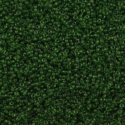 Miyuki Round Seed Bead 15/0 Transparent Olive 2-inch Tube (158)