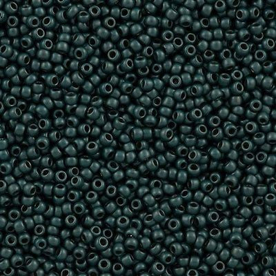 Toho Round Seed Bead 11/0 Higher Metallic Matte Teal Hematite 2.5-inch Tube (519F)