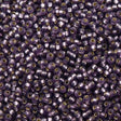 Miyuki Round Seed Bead 11/0 Matte Silver Lined Lavender 22g Tube (24F)