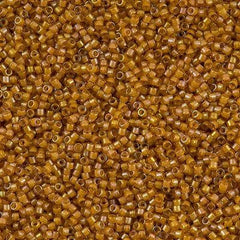 Miyuki Delica Seed Bead 11/0 Inside Dyed Color Light Amber 2-inch Tube DB272