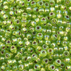 Miyuki Round Seed Bead 8/0 Silver Lined Chartreuse AB 25g (1014)