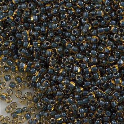 Miyuki Triangle Seed Bead 8/0 Slate Blue Lined Topaz 15g (1169)