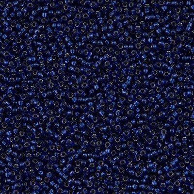Miyuki Round Seed Bead 15/0 Silver Lined Royal Blue 2-inch Tube (973)