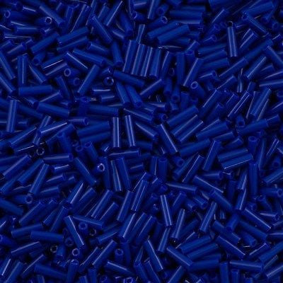 Miyuki 6mm Bugle Bead Opaque Cobalt 5-inch Tube (414)