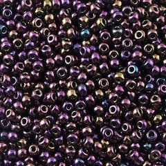 50g Toho Round Seed Beads 6/0 Metallic Plum Iris (85)