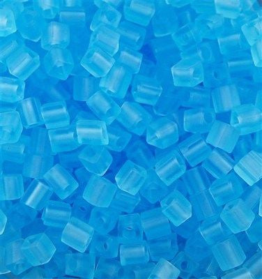 Miyuki 4mm Square Seed Bead Matte Light Blue 19g Tube (148F)