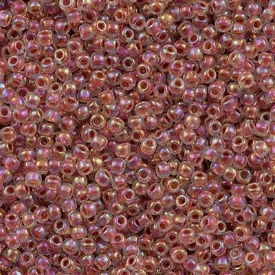 Toho Round Seed Bead 11/0 Inside Color Lined Sandstone AB 2.5-inch Tube (784)