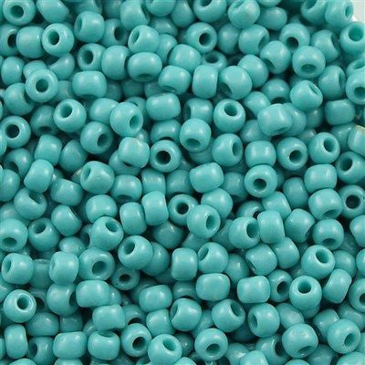 Toho Round Seed Bead 8/0 Opaque Turquoise 2.5-inch tube (55)