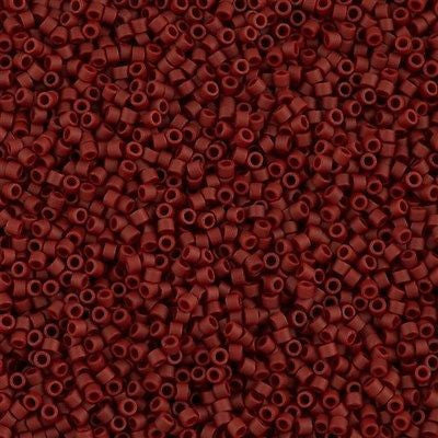25g Miyuki Delica Seed Bead 11/0 Matte Dark Maroon DB378