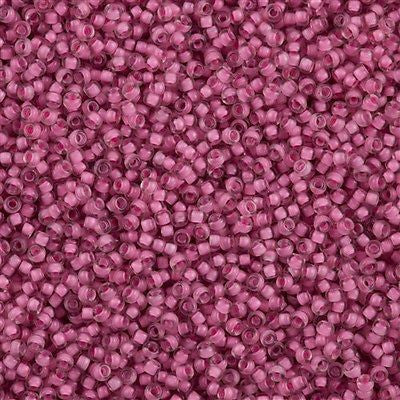 Miyuki Round Seed Bead 11/0 Rose Lined Crystal 22g Tube (1931)
