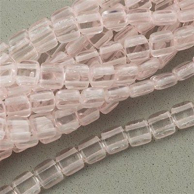 50 CzechMates 6mm Two Hole Tile Beads Rosaline T6-70100