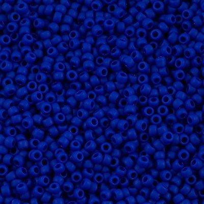 Toho Round Seed Bead 8/0 Opaque Matte Cobalt 2.5-inch tube (48F)