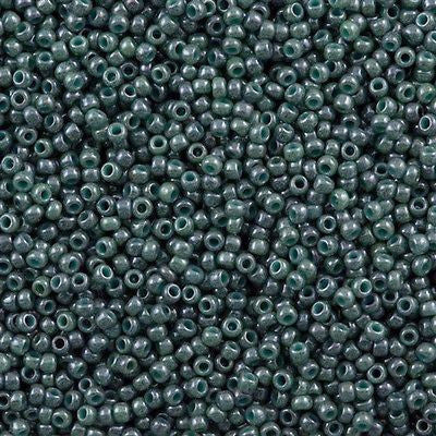 Toho Round Seed Bead 11/0 Opaque Turquoise Blue Marbled 2.5-inch Tube (1207)
