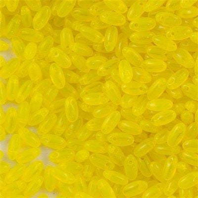 Czech Rizo 2.5x6mm Beads Milky Yellow 21g Tube (81210)