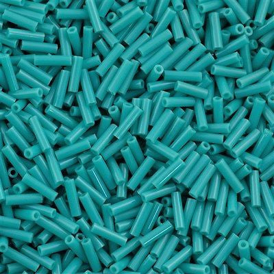 Miyuki 6mm Bugle Bead Opaque Turquoise 5-inch Tube (412)