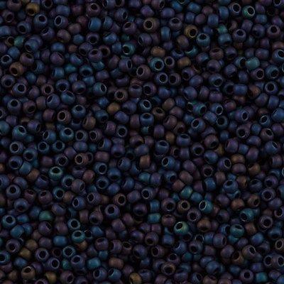 50g Toho Round Seed Bead 11/0 Matte Metallic Blue Iris (82F)
