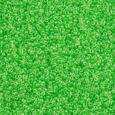 Miyuki Round Seed Bead 15/0 Inside Color Lined Light Green 2-inch Tube (228)