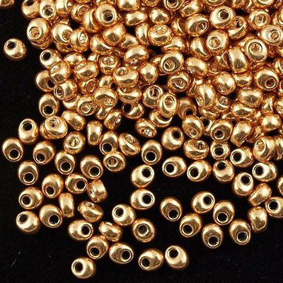 Miyuki 4mm Magatama Seed Bead Galvanized Gold 10g (1053)