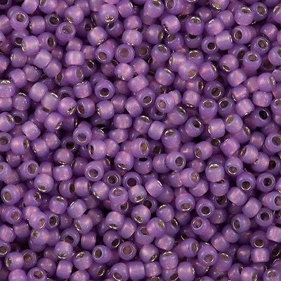 Toho Round Seed Bead 11/0 Silver Lined Milky Amethyst 2.5-inch Tube (2108)