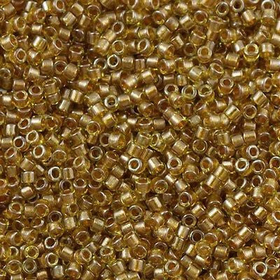 Miyuki Delica Seed Bead 11/0 Inside Dyed Color Amber 2-inch Tube DB909