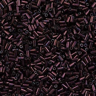 Miyuki 3mm Bugle Bead Metallic Plum 5-inch Tube (460)