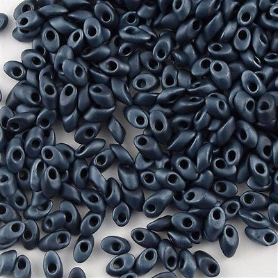 Miyuki Long Magatama Seed Bead Matte Gunmetal 8g Tube (2001)