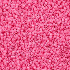 25g Miyuki Delica Seed Bead 11/0 Opaque Dyed Bright Rose DB1371