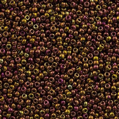 Toho Round Seed Bead 11/0 Higher Metallic Copper Twilight 19g Tube (514)