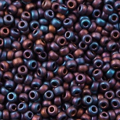 Miyuki Round Seed Bead 11/0 Matte Metallic Brown 15g (2016)