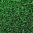 50g Miyuki Round Seed Bead 11/0 Silver Lined Green (16)