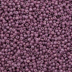 Toho Round Seed Bead 11/0 Opaque Dark Rose Marbled 2.5-inch Tube (1202)