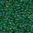 Toho Round Seed Beads 6/0 Transparent Medium Lime AB 2.5-inch tube (164B)