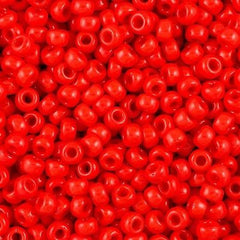 Miyuki Round Seed Bead 6/0 Opaque Vermilion Red 20g Tube (407)