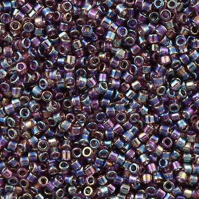Miyuki Delica Seed Bead 11/0 Transparent Amethyst AB 2-inch Tube DB1244
