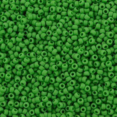 50g toho Round Seed Bead 8/0 Opaque Matte Shamrock (47DF)
