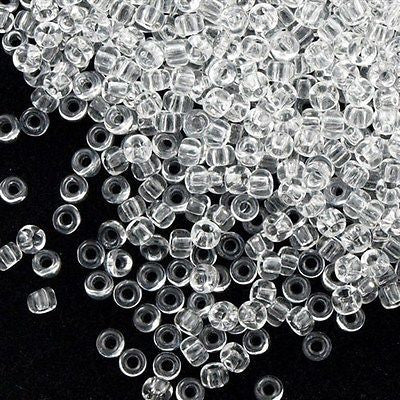 Toho Round Seed Bead 8/0 Crystal 5.5-inch tube (1)