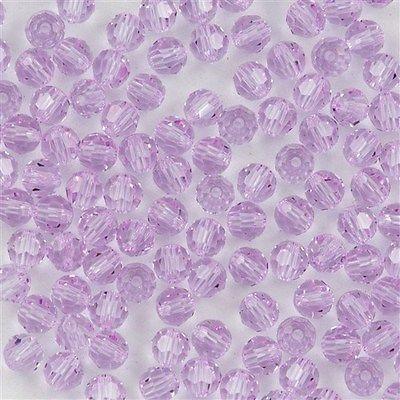 12 TRUE CRYSTAL 4mm Faceted Round Bead Violet (371)