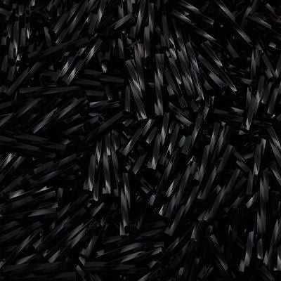 Miyuki 2x12mm Twisted Bugle Opaque Black 15g (401)