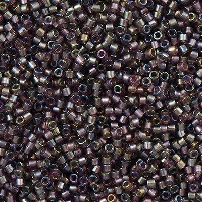 25g Miyuki Delica Seed Bead 11/0 Inside Dyed Color Dark Amethyst Violet DB1760