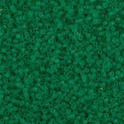 Toho Round Seed Bead 15/0 Matte Soft Green 2.5-inch Tube (72F)