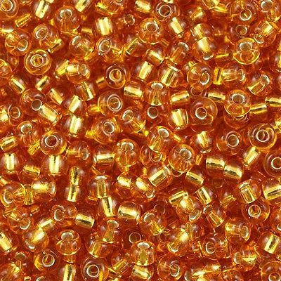 Miyuki Round Seed Bead 6/0 Silver Lined Topaz 20g Tube (133S)